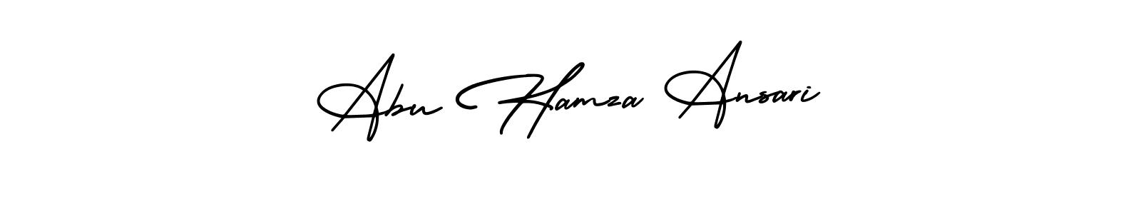 How to make Abu Hamza Ansari name signature. Use AmerikaSignatureDemo-Regular style for creating short signs online. This is the latest handwritten sign. Abu Hamza Ansari signature style 3 images and pictures png