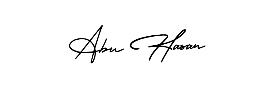 The best way (AmerikaSignatureDemo-Regular) to make a short signature is to pick only two or three words in your name. The name Abu Hasan include a total of six letters. For converting this name. Abu Hasan signature style 3 images and pictures png
