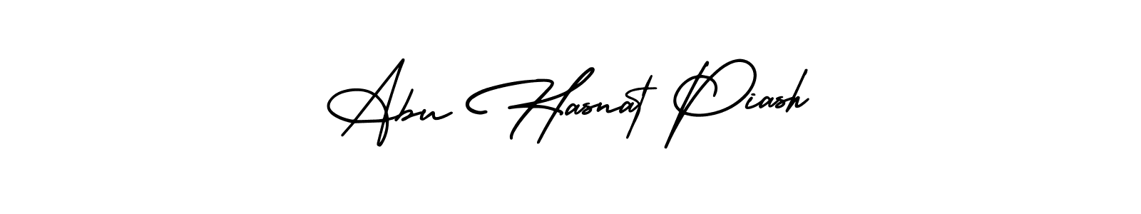 This is the best signature style for the Abu Hasnat Piash name. Also you like these signature font (AmerikaSignatureDemo-Regular). Mix name signature. Abu Hasnat Piash signature style 3 images and pictures png