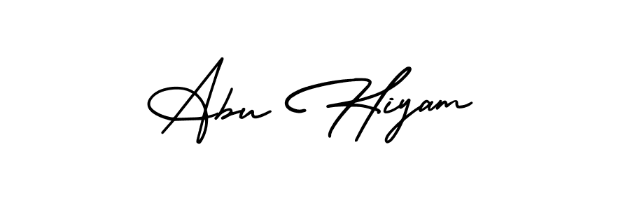 Also You can easily find your signature by using the search form. We will create Abu Hiyam name handwritten signature images for you free of cost using AmerikaSignatureDemo-Regular sign style. Abu Hiyam signature style 3 images and pictures png