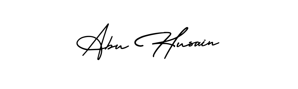 Create a beautiful signature design for name Abu Husain. With this signature (AmerikaSignatureDemo-Regular) fonts, you can make a handwritten signature for free. Abu Husain signature style 3 images and pictures png