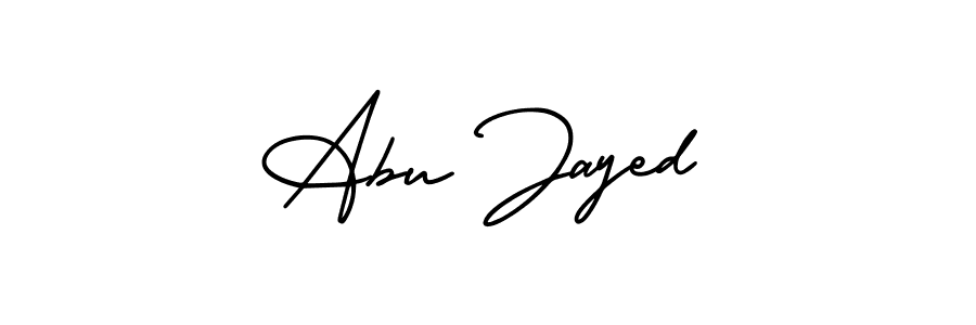 You should practise on your own different ways (AmerikaSignatureDemo-Regular) to write your name (Abu Jayed) in signature. don't let someone else do it for you. Abu Jayed signature style 3 images and pictures png