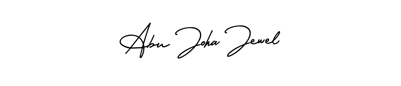 Design your own signature with our free online signature maker. With this signature software, you can create a handwritten (AmerikaSignatureDemo-Regular) signature for name Abu Joha Jewel. Abu Joha Jewel signature style 3 images and pictures png