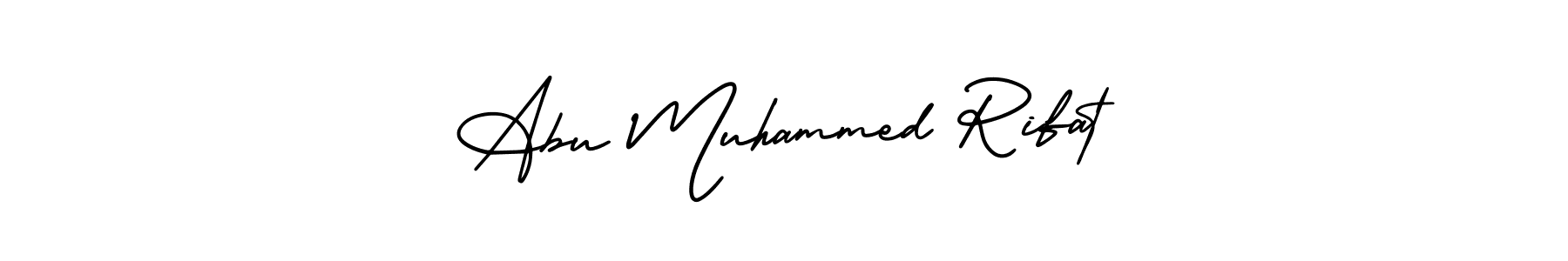 It looks lik you need a new signature style for name Abu Muhammed Rifat. Design unique handwritten (AmerikaSignatureDemo-Regular) signature with our free signature maker in just a few clicks. Abu Muhammed Rifat signature style 3 images and pictures png