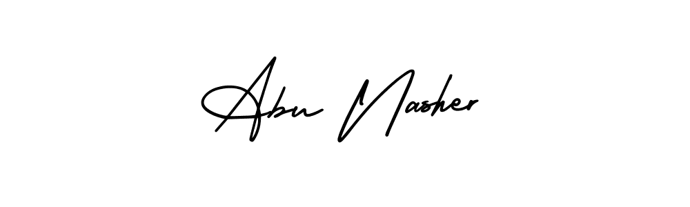 Abu Nasher stylish signature style. Best Handwritten Sign (AmerikaSignatureDemo-Regular) for my name. Handwritten Signature Collection Ideas for my name Abu Nasher. Abu Nasher signature style 3 images and pictures png