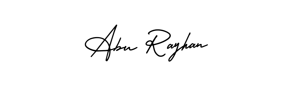 Design your own signature with our free online signature maker. With this signature software, you can create a handwritten (AmerikaSignatureDemo-Regular) signature for name Abu Rayhan. Abu Rayhan signature style 3 images and pictures png