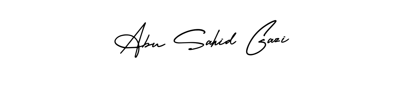 Design your own signature with our free online signature maker. With this signature software, you can create a handwritten (AmerikaSignatureDemo-Regular) signature for name Abu Sahid Gazi. Abu Sahid Gazi signature style 3 images and pictures png