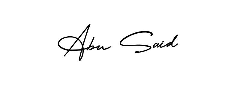 Similarly AmerikaSignatureDemo-Regular is the best handwritten signature design. Signature creator online .You can use it as an online autograph creator for name Abu Said. Abu Said signature style 3 images and pictures png