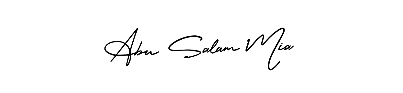 How to make Abu Salam Mia signature? AmerikaSignatureDemo-Regular is a professional autograph style. Create handwritten signature for Abu Salam Mia name. Abu Salam Mia signature style 3 images and pictures png