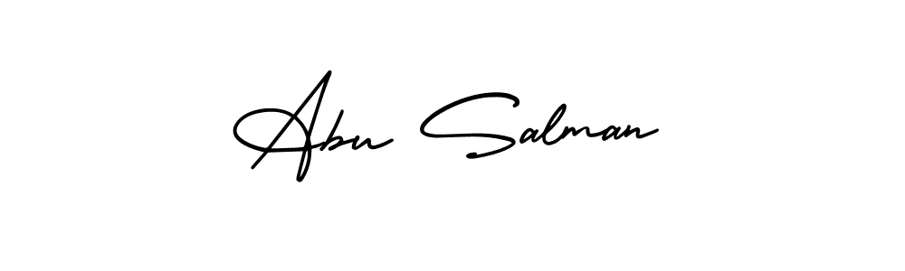 Use a signature maker to create a handwritten signature online. With this signature software, you can design (AmerikaSignatureDemo-Regular) your own signature for name Abu Salman. Abu Salman signature style 3 images and pictures png