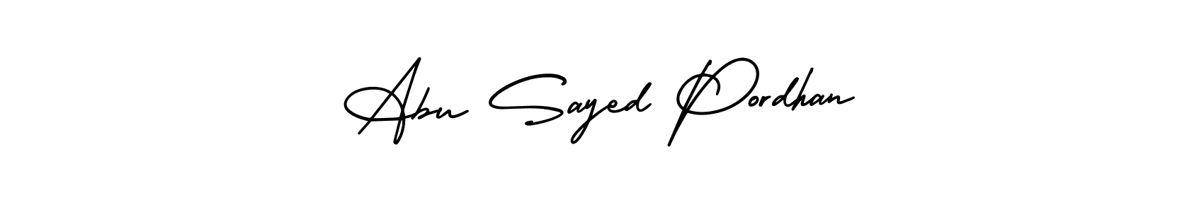 Also we have Abu Sayed Pordhan name is the best signature style. Create professional handwritten signature collection using AmerikaSignatureDemo-Regular autograph style. Abu Sayed Pordhan signature style 3 images and pictures png
