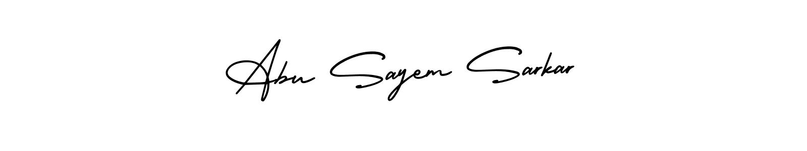 How to make Abu Sayem Sarkar name signature. Use AmerikaSignatureDemo-Regular style for creating short signs online. This is the latest handwritten sign. Abu Sayem Sarkar signature style 3 images and pictures png