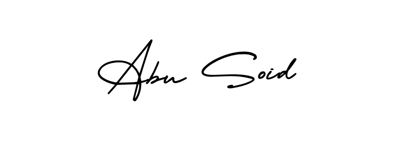 Also You can easily find your signature by using the search form. We will create Abu Soid name handwritten signature images for you free of cost using AmerikaSignatureDemo-Regular sign style. Abu Soid signature style 3 images and pictures png