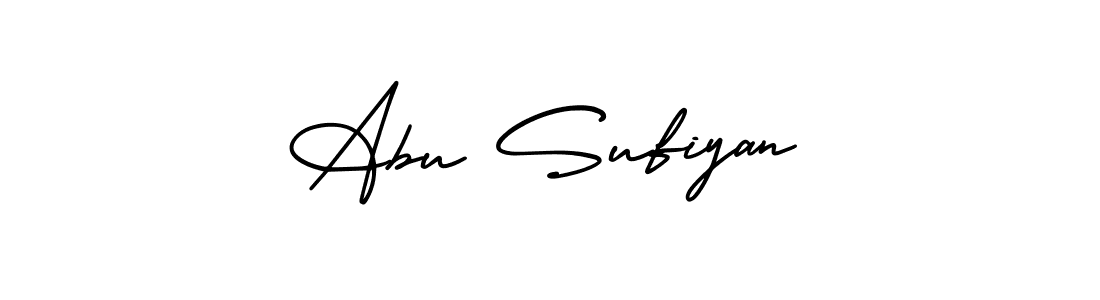 Similarly AmerikaSignatureDemo-Regular is the best handwritten signature design. Signature creator online .You can use it as an online autograph creator for name Abu Sufiyan. Abu Sufiyan signature style 3 images and pictures png