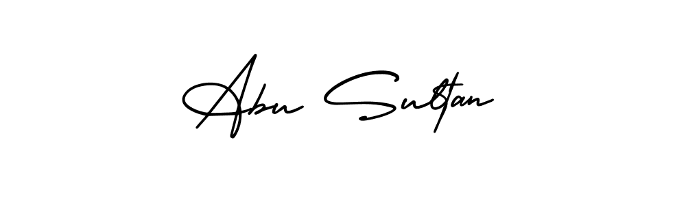 You should practise on your own different ways (AmerikaSignatureDemo-Regular) to write your name (Abu Sultan) in signature. don't let someone else do it for you. Abu Sultan signature style 3 images and pictures png