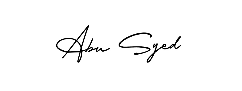 Use a signature maker to create a handwritten signature online. With this signature software, you can design (AmerikaSignatureDemo-Regular) your own signature for name Abu Syed. Abu Syed signature style 3 images and pictures png