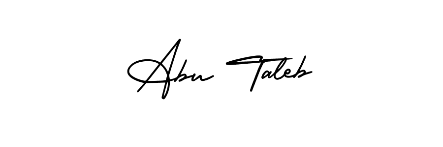 The best way (AmerikaSignatureDemo-Regular) to make a short signature is to pick only two or three words in your name. The name Abu Taleb include a total of six letters. For converting this name. Abu Taleb signature style 3 images and pictures png
