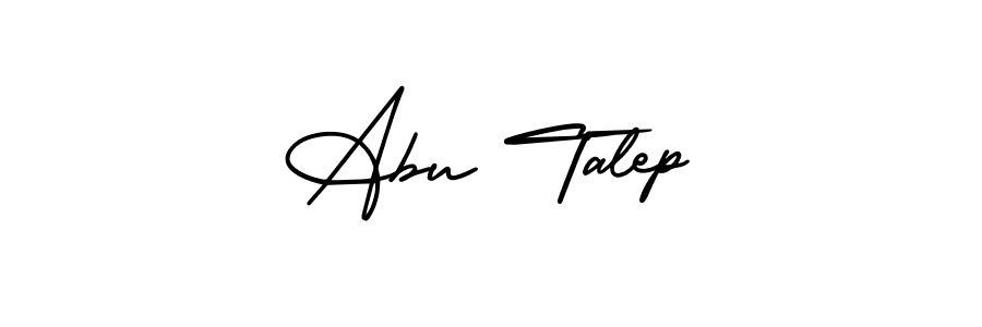 Similarly AmerikaSignatureDemo-Regular is the best handwritten signature design. Signature creator online .You can use it as an online autograph creator for name Abu Talep. Abu Talep signature style 3 images and pictures png