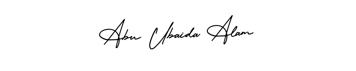 Make a beautiful signature design for name Abu Ubaida Alam. With this signature (AmerikaSignatureDemo-Regular) style, you can create a handwritten signature for free. Abu Ubaida Alam signature style 3 images and pictures png