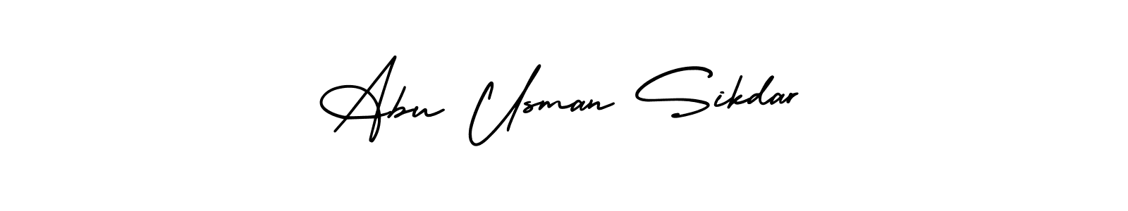 How to Draw Abu Usman Sikdar signature style? AmerikaSignatureDemo-Regular is a latest design signature styles for name Abu Usman Sikdar. Abu Usman Sikdar signature style 3 images and pictures png