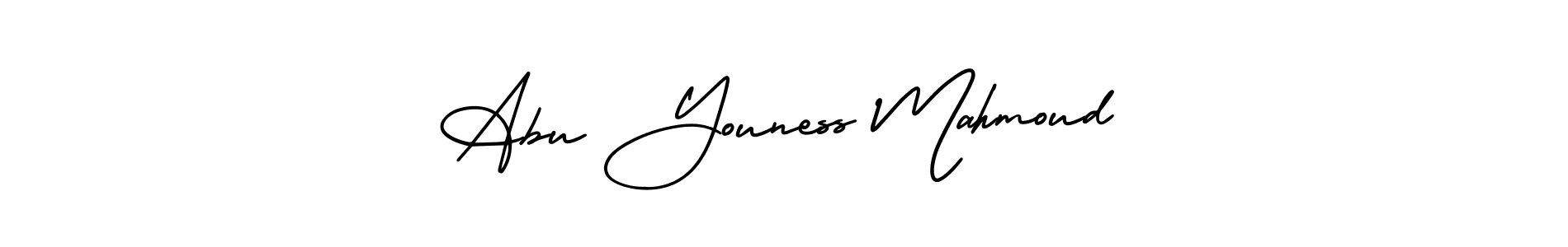 Make a beautiful signature design for name Abu Youness Mahmoud. With this signature (AmerikaSignatureDemo-Regular) style, you can create a handwritten signature for free. Abu Youness Mahmoud signature style 3 images and pictures png