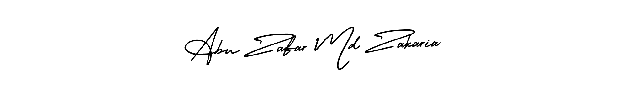 You should practise on your own different ways (AmerikaSignatureDemo-Regular) to write your name (Abu Zafar Md Zakaria) in signature. don't let someone else do it for you. Abu Zafar Md Zakaria signature style 3 images and pictures png