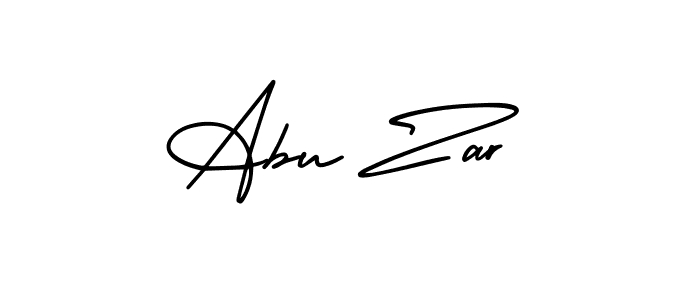 Make a beautiful signature design for name Abu Zar. With this signature (AmerikaSignatureDemo-Regular) style, you can create a handwritten signature for free. Abu Zar signature style 3 images and pictures png