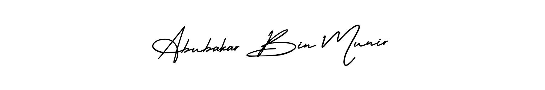 How to make Abubakar Bin Munir name signature. Use AmerikaSignatureDemo-Regular style for creating short signs online. This is the latest handwritten sign. Abubakar Bin Munir signature style 3 images and pictures png