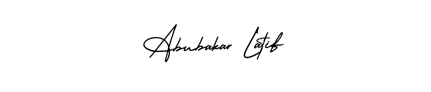 if you are searching for the best signature style for your name Abubakar Latif. so please give up your signature search. here we have designed multiple signature styles  using AmerikaSignatureDemo-Regular. Abubakar Latif signature style 3 images and pictures png