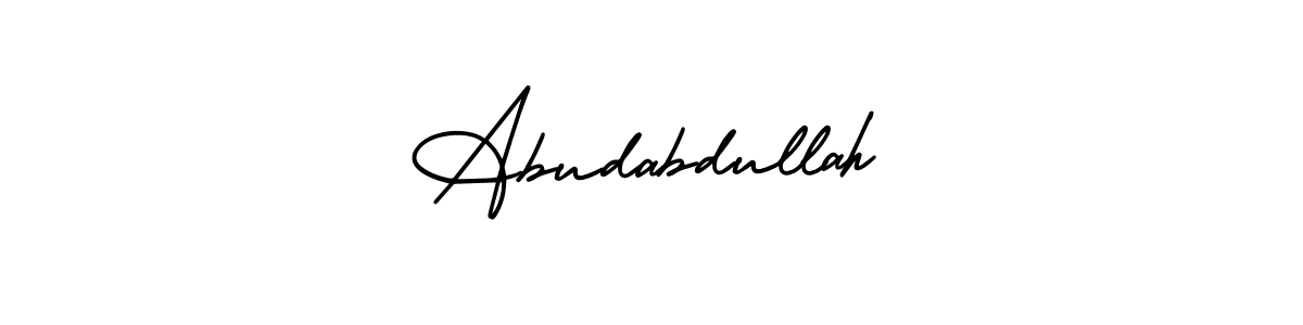 Similarly AmerikaSignatureDemo-Regular is the best handwritten signature design. Signature creator online .You can use it as an online autograph creator for name Abudabdullah. Abudabdullah signature style 3 images and pictures png