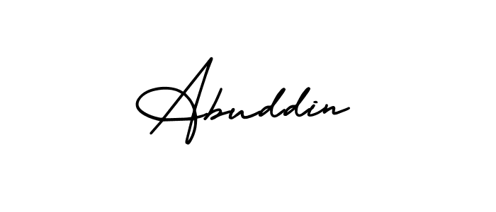 It looks lik you need a new signature style for name Abuddin. Design unique handwritten (AmerikaSignatureDemo-Regular) signature with our free signature maker in just a few clicks. Abuddin signature style 3 images and pictures png