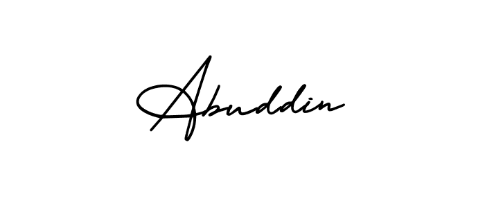 How to make Abuddin signature? AmerikaSignatureDemo-Regular is a professional autograph style. Create handwritten signature for Abuddin name. Abuddin signature style 3 images and pictures png