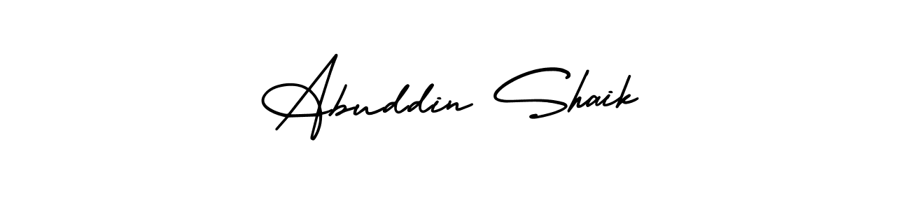 Use a signature maker to create a handwritten signature online. With this signature software, you can design (AmerikaSignatureDemo-Regular) your own signature for name Abuddin Shaik. Abuddin Shaik signature style 3 images and pictures png