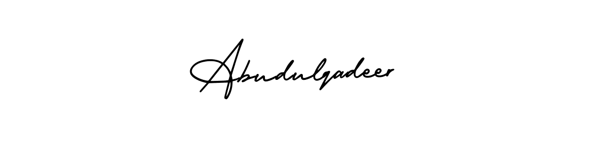 The best way (AmerikaSignatureDemo-Regular) to make a short signature is to pick only two or three words in your name. The name Abudulqadeer include a total of six letters. For converting this name. Abudulqadeer signature style 3 images and pictures png