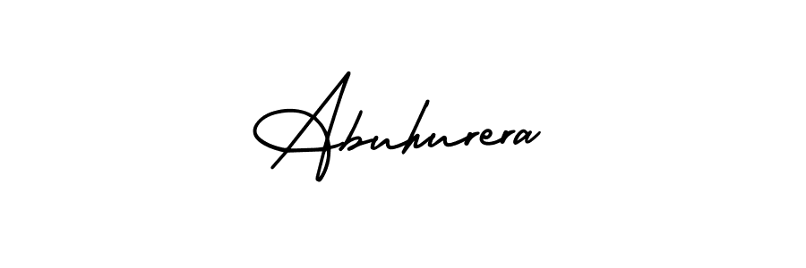 How to make Abuhurera signature? AmerikaSignatureDemo-Regular is a professional autograph style. Create handwritten signature for Abuhurera name. Abuhurera signature style 3 images and pictures png