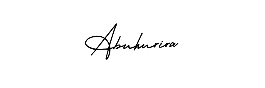 How to Draw Abuhurira signature style? AmerikaSignatureDemo-Regular is a latest design signature styles for name Abuhurira. Abuhurira signature style 3 images and pictures png