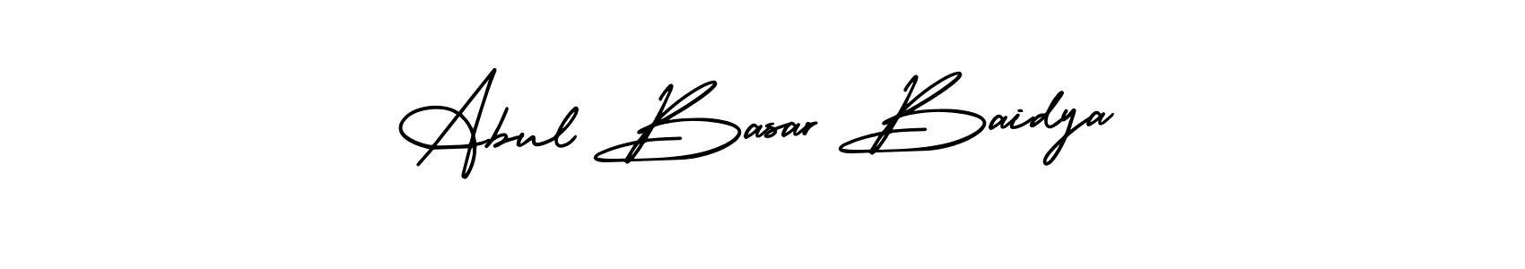 Make a short Abul Basar Baidya signature style. Manage your documents anywhere anytime using AmerikaSignatureDemo-Regular. Create and add eSignatures, submit forms, share and send files easily. Abul Basar Baidya signature style 3 images and pictures png