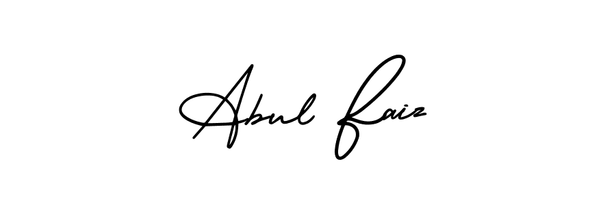 How to make Abul Faiz name signature. Use AmerikaSignatureDemo-Regular style for creating short signs online. This is the latest handwritten sign. Abul Faiz signature style 3 images and pictures png