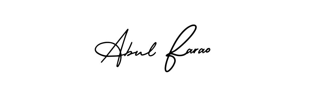 Design your own signature with our free online signature maker. With this signature software, you can create a handwritten (AmerikaSignatureDemo-Regular) signature for name Abul Farao. Abul Farao signature style 3 images and pictures png