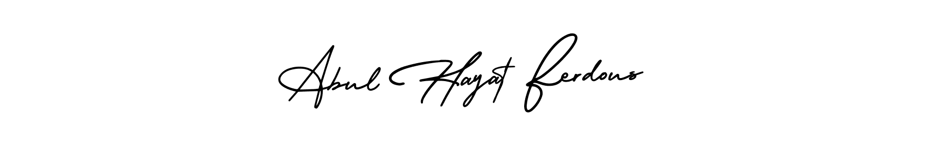 See photos of Abul Hayat Ferdous official signature by Spectra . Check more albums & portfolios. Read reviews & check more about AmerikaSignatureDemo-Regular font. Abul Hayat Ferdous signature style 3 images and pictures png