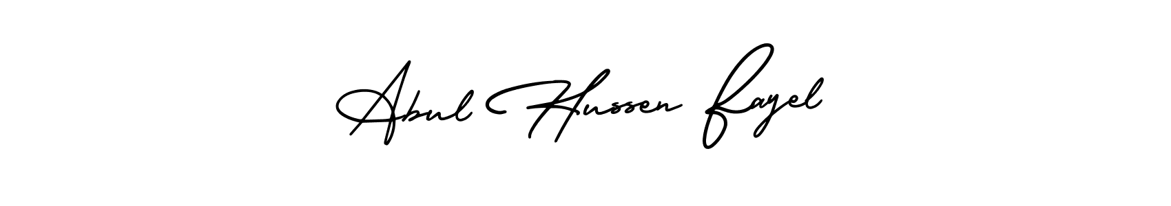 Design your own signature with our free online signature maker. With this signature software, you can create a handwritten (AmerikaSignatureDemo-Regular) signature for name Abul Hussen Fayel. Abul Hussen Fayel signature style 3 images and pictures png
