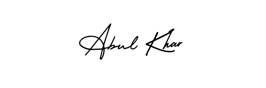 It looks lik you need a new signature style for name Abul Khar. Design unique handwritten (AmerikaSignatureDemo-Regular) signature with our free signature maker in just a few clicks. Abul Khar signature style 3 images and pictures png