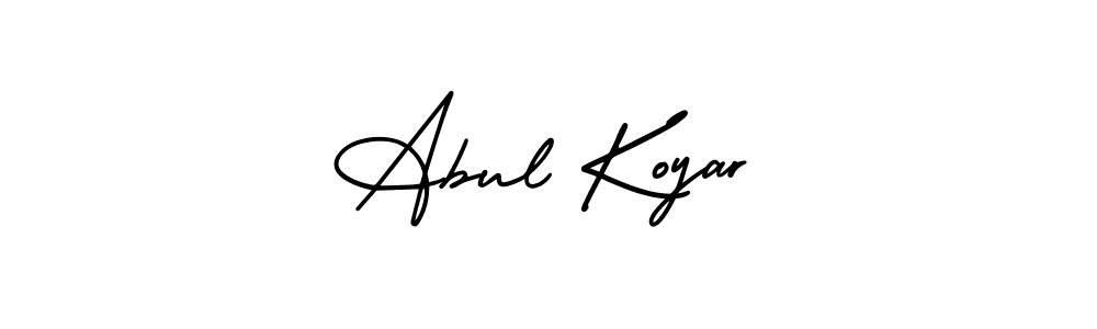 AmerikaSignatureDemo-Regular is a professional signature style that is perfect for those who want to add a touch of class to their signature. It is also a great choice for those who want to make their signature more unique. Get Abul Koyar name to fancy signature for free. Abul Koyar signature style 3 images and pictures png