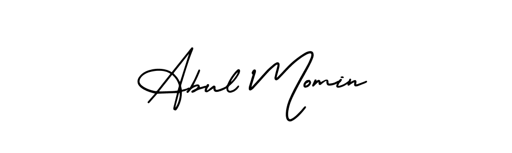 Make a beautiful signature design for name Abul Momin. With this signature (AmerikaSignatureDemo-Regular) style, you can create a handwritten signature for free. Abul Momin signature style 3 images and pictures png