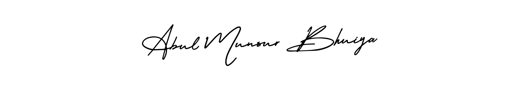 It looks lik you need a new signature style for name Abul Munsur Bhuiya. Design unique handwritten (AmerikaSignatureDemo-Regular) signature with our free signature maker in just a few clicks. Abul Munsur Bhuiya signature style 3 images and pictures png