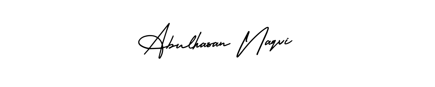 It looks lik you need a new signature style for name Abulhasan Naqvi. Design unique handwritten (AmerikaSignatureDemo-Regular) signature with our free signature maker in just a few clicks. Abulhasan Naqvi signature style 3 images and pictures png