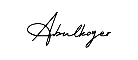 Once you've used our free online signature maker to create your best signature AmerikaSignatureDemo-Regular style, it's time to enjoy signing your documents with Abulkoyer name. Abulkoyer signature style 3 images and pictures png