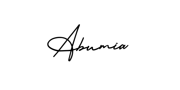 if you are searching for the best signature style for your name Abumia. so please give up your signature search. here we have designed multiple signature styles  using AmerikaSignatureDemo-Regular. Abumia signature style 3 images and pictures png