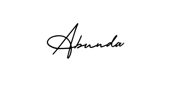 It looks lik you need a new signature style for name Abunda. Design unique handwritten (AmerikaSignatureDemo-Regular) signature with our free signature maker in just a few clicks. Abunda signature style 3 images and pictures png