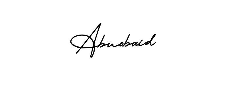 Abuobaid stylish signature style. Best Handwritten Sign (AmerikaSignatureDemo-Regular) for my name. Handwritten Signature Collection Ideas for my name Abuobaid. Abuobaid signature style 3 images and pictures png